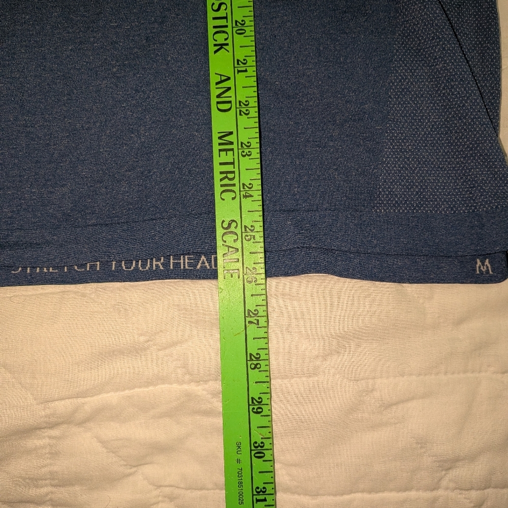 Lululemon Shirt Mens Medium Blue Long Sleeve Henley Metal Vent Tech Stretch - Picture 7 of 7